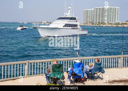 Alabama Orange Beach Perdido Pass noleggio barca da pesca, pesca di famiglia, Foto Stock