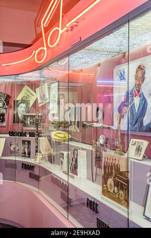 Birmingham Alabama, 4th Avenue District Alabama Jazz Hall of Fame, mostra cimeli, Foto Stock