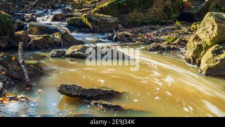 Rockway Falls Conservation Area sedici miglia Creek Lincoln Ontario Canada In inverno Foto Stock