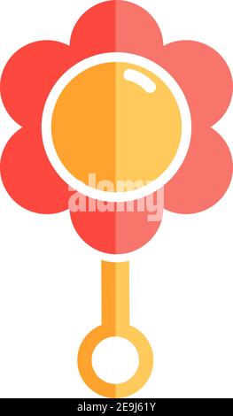 Sonaglino di fiori rossi, illustrazione, vettore su sfondo bianco. Illustrazione Vettoriale