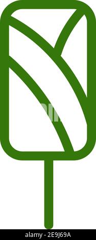 Struttura rettangolare verde, illustrazione, vettore su sfondo bianco. Illustrazione Vettoriale