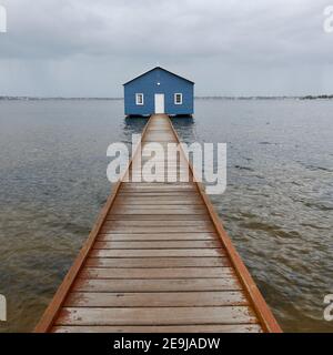 Il Boat Shed a Perth, Australia Occidentale in una giornata di lavoro. Foto Stock