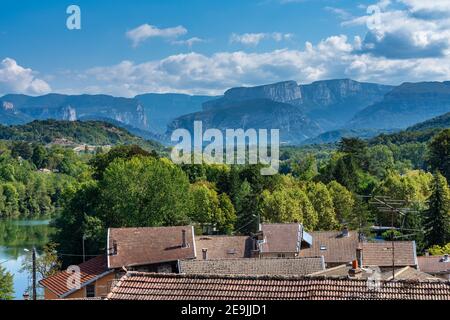 Saint Nazaire en Royans una piccola città francese nella regione Auvergne-Rodano-Alpi in Francia Foto Stock