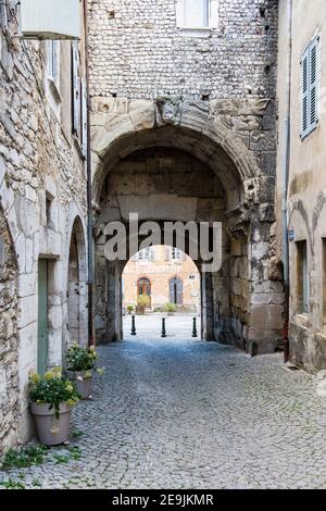 Città di Die, Chatillon en Diois nel Parco Naturale Regionale del Vercors, Diois, Drome, Francia in Europa Foto Stock