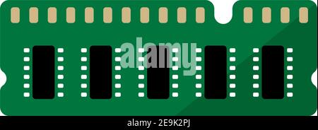 Immagine dell'icona del vettore RAM del computer (Random Access Memory) Illustrazione Vettoriale