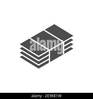 Icona della bolletta, colore, linea, simbolo vettoriale, pittogramma lineare isolato su bianco. Simbolo, illustrazione del logo Illustrazione Vettoriale