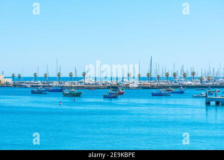 Vista sul porto turistico di Cascais, Portogallo Foto Stock