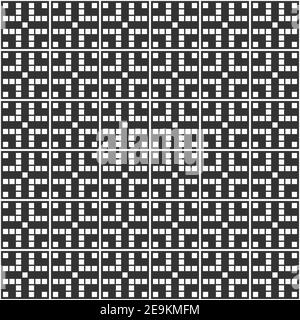 Ripetizione senza giunture. Struttura moderna ed elegante. Ripetendo le tessere geometriche con i minimi quadrati. Carta digitale per stampa tessile. Sfondo monocromatico vettoriale. Illustrazione Vettoriale