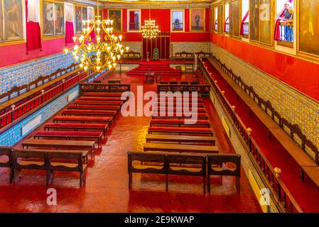 COIMBRA, PORTOGALLO, 21 MAGGIO 2019: Sala grande dos actos all'università di Coimbra in Portogallo Foto Stock