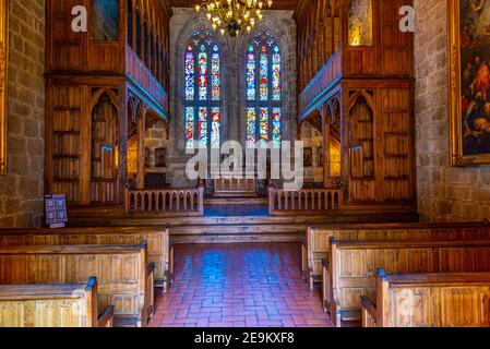 GUIMARAES, PORTOGALLO, 22 MAGGIO 2019: Cappella nel palazzo dei duchi di Braganca a Guimaraes, Portogallo Foto Stock