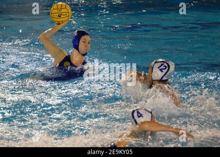 Verona, Italia. 05 febbraio 2021. Daria Ryzhkova - Kinef Surgutneftegas durante la CE Mediterrani vs Kinef Surgutneftgas, Waterpolo Eurolega incontro femminile a Verona, Italia, Febbraio 05 2021 Credit: Independent Photo Agency/Alamy Live News Foto Stock