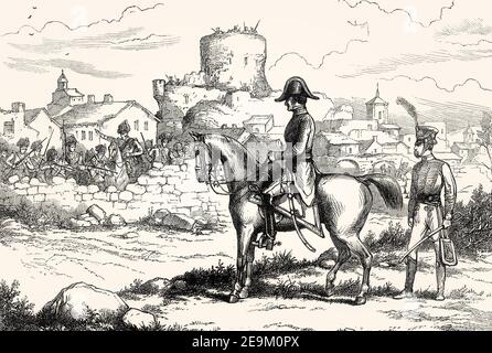 Il maresciallo generale Jean-de-Dieu Soult, combattimento di Alba de Tormes, 10-11 novembre 1812, dalle battaglie britanniche sulla Terra e sul Mare di James Grant Foto Stock