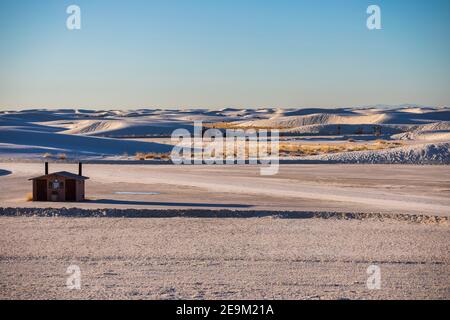 Suggestive immagini paesaggistiche del Parco Nazionale delle White Sands a New Messico Foto Stock