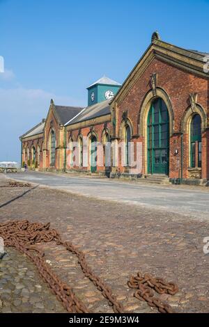 Regno Unito, Irlanda del Nord, Belfast, Titanic's Dock e Pump House Foto Stock