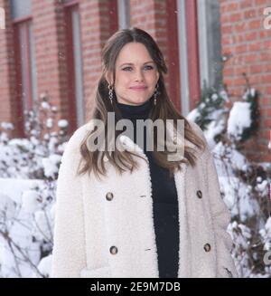 La Principessa Sofia partecipa alla cerimonia di laurea digitale di Sophiahemmet, Stoccolma, Svezia, il 5 febbraio 2021. Foto di Sigge Klemetz/Stella Pictures/ABACAPRESS.COM Foto Stock