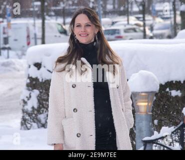 La Principessa Sofia partecipa alla cerimonia di laurea digitale di Sophiahemmet, Stoccolma, Svezia, il 5 febbraio 2021. Foto di Sigge Klemetz/Stella Pictures/ABACAPRESS.COM Foto Stock