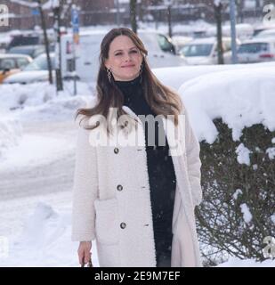 La Principessa Sofia partecipa alla cerimonia di laurea digitale di Sophiahemmet, Stoccolma, Svezia, il 5 febbraio 2021. Foto di Sigge Klemetz/Stella Pictures/ABACAPRESS.COM Foto Stock