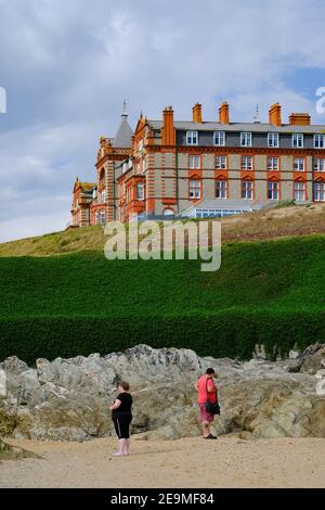 The Headland Hotel, Newquay, Cornovaglia, Regno Unito. Foto Stock