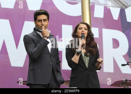 Twickenham, Regno Unito. 1st giugno 2013. Abhishek Bachchan e Aishwarya Rai Sound of Change Concerto dal vivo al Chime for Change allo Stadio di Twickenham a Twickenham. Credit: S.M./Alamy CREDIT: S.M./Alamy Foto Stock