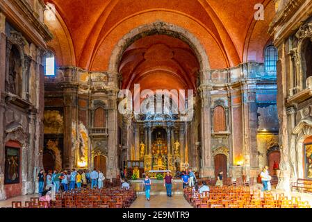 LISBONA, PORTOGALLO, 1 GIUGNO 2019: Interno della chiesa di san domenico a Lisbona, Portogallo Foto Stock