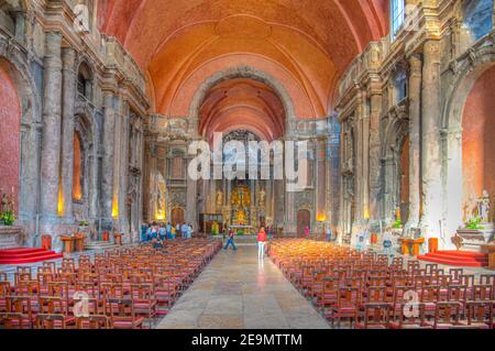 LISBONA, PORTOGALLO, 1 GIUGNO 2019: Interno della chiesa di san domenico a Lisbona, Portogallo Foto Stock