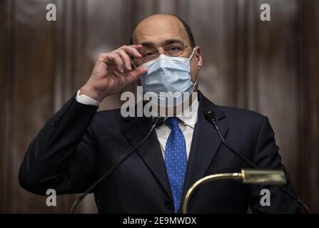 Roma, Italia. 05 febbraio 2021. Nicola Zingaretti Credit: Agenzia fotografica indipendente/Alamy Live News Foto Stock