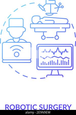 Icona del concetto di chirurgia robotica Illustrazione Vettoriale