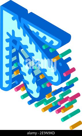 struttura in microfibra icona isometrica illustrazione vettoriale piatta Illustrazione Vettoriale