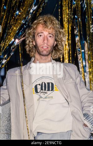 HILVERSUM, PAESI BASSI - 03 NOVEMBRE 1985: Cantante Robin Gibb del Bee Gees. Foto Stock