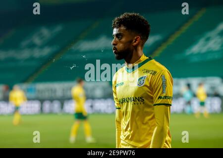 SITTARD, PAESI BASSI - 5 FEBBRAIO: {didascalia} durante la partita olandese Eredivisie tra Fortuna Sittard e Heracles Almelo allo stadio Fortuna Sittard Foto Stock