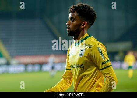 SITTARD, PAESI BASSI - 5 FEBBRAIO: {didascalia} durante la partita olandese Eredivisie tra Fortuna Sittard e Heracles Almelo allo stadio Fortuna Sittard Foto Stock