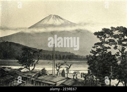 Monte Fuji. Prima del 1902. Foto Stock