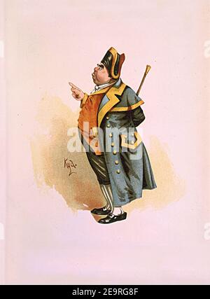 Sig. Bumble 1889 Dickens Oliver Twist personaggio di Kyd (Joseph Clayton Clarke). Foto Stock