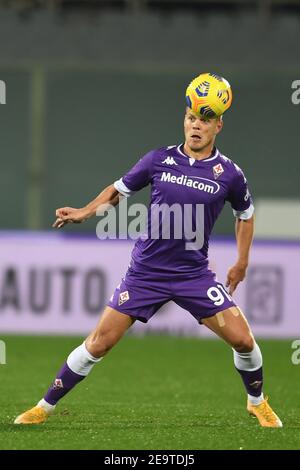 Firenze, Italia. 5 Febbraio 2021. Aleksandr Kokorin (Fiorentina) durante la partita italiana 'sarie A' tra Fiorentina 0-2 Inter allo stadio Artemio Franchi il 05 febbraio 2021 a Firenze. Credit: Maurizio Borsari/AFLO/Alamy Live News Foto Stock