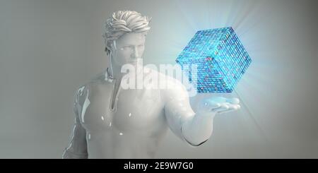 Marketing online utilizzando Digital Multimedia come concetto tecnologico Foto Stock