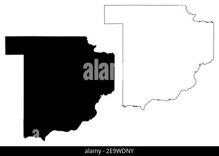 Sauk County, stato del Wisconsin (contea degli Stati Uniti, Stati Uniti d'America, Stati Uniti) mappa vettoriale, schizzo della mappa Sauk Illustrazione Vettoriale