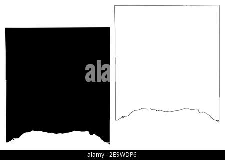 Richland County, stato del Wisconsin (contea degli Stati Uniti, Stati Uniti d'America, Stati Uniti) mappa vettoriale, schizzo scrimolo Richland mappa Illustrazione Vettoriale