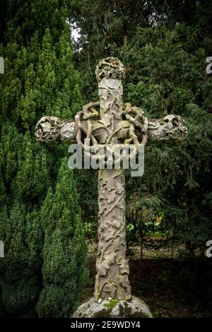 Tomba di Guglielmo Olanda nella chiesa di St Mary, Huntingfield, Suffolk, Regno Unito Foto Stock