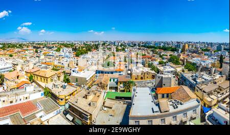 Veduta aerea di Nicosia, Cipro Foto Stock