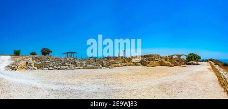 Rovine di agora all'antica Kourion su Cipro Foto Stock