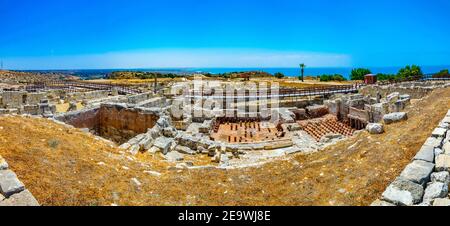 Rovine di agora all'antica Kourion su Cipro Foto Stock