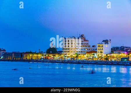 Tramonto su Larnaca, Cipro Foto Stock