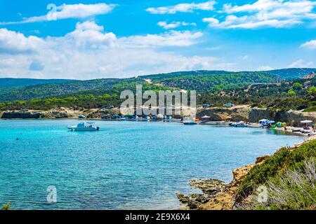 Laguna Blu nella penisola di Akamas su Cipro Foto Stock