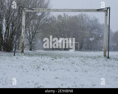 una passeggiata invernale a oldenburg Foto Stock