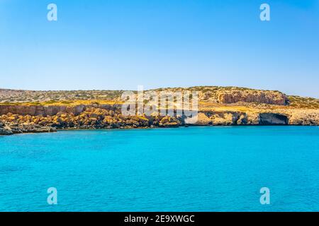 Blue Lagoon vicino a Capo Greco su Cipro Foto Stock