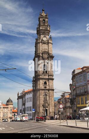 Porto, Portogallo - 24 agosto 2020: Torre Clerigos a Porto, Portogallo. Foto Stock