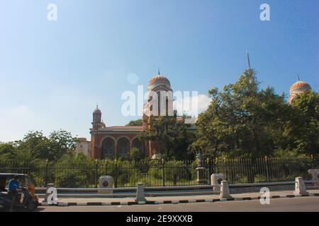 Università di Madras al tramonto a Chennai, Tamil Nadu, India Foto Stock