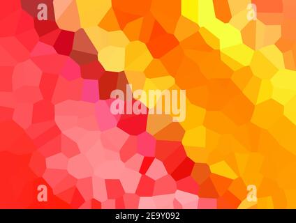 rosso rosa giallo arancio marrone cryrtallize sfondo astratto Foto Stock