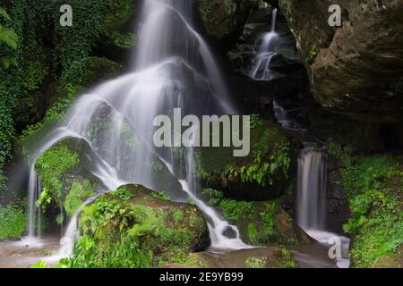 Lichtenhainer Wasserfall in der sächsischen Schweiz Foto Stock