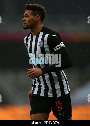 NEWCASTLE UPON TYNE, INGHILTERRA - 06 FEBBRAIO: Joelinton di Newcastle durante la partita della Premier League tra Newcastle United e Southampton al St. James Park il 6 febbraio 2021 a Newcastle upon Tyne, Regno Unito. (Foto per MB Media/MB Media) Foto Stock